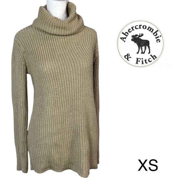 Abercrombie & Fitch Sweaters - Abercrombie & Fitch Cowl Neck Women's Oatmeal Turtleneck Sweater size XS